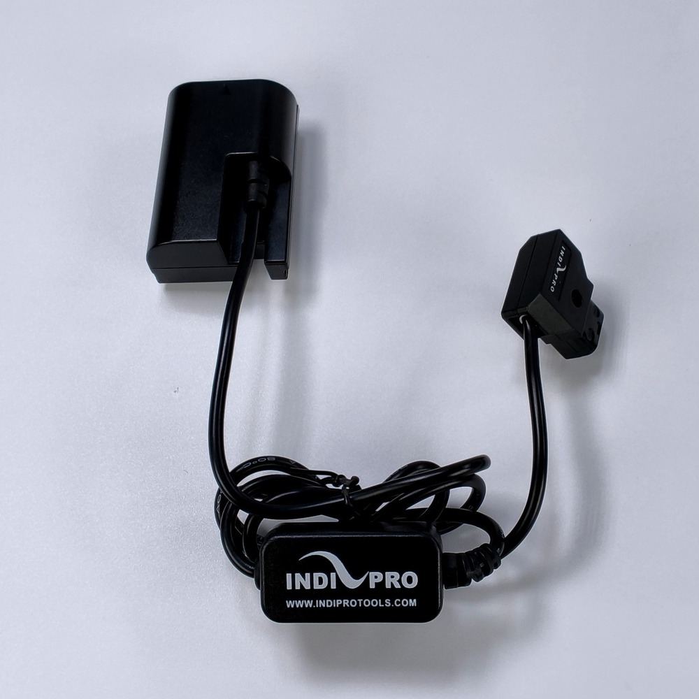 Indipro Tools D-Tap to LP-E6 Type Dummy Battery DC Coupler for Canon DR-E6 Black